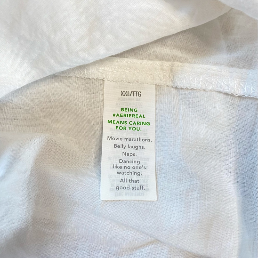 Aerie Spring Fling White Eyelet Halter Mini Dress, Size XXL, Cotton Summer EUC - Picture 9 of 10
